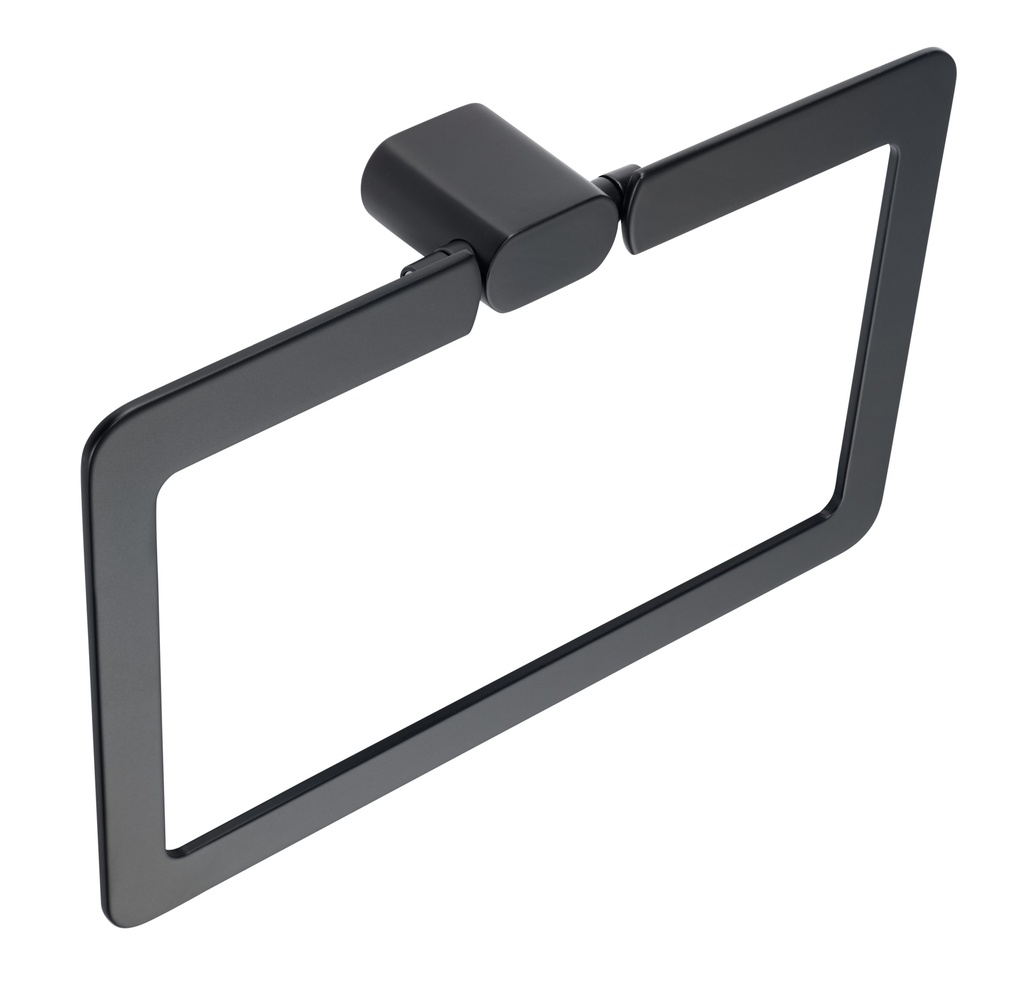 Porte-serviette anneau AIR 22 x 14 x 4 cm, noir mat