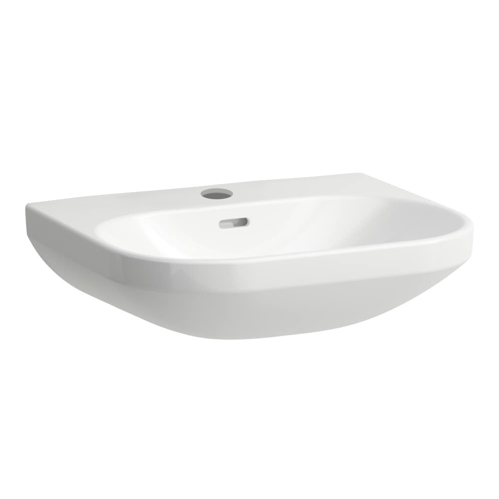 Lavabo LUA 55 x 46 cm, céramique avec trop-plein, 1 trou robin., standard, blanc