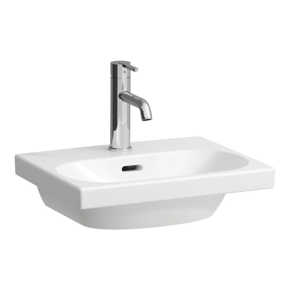 Lavabo à poser LUA 45 x 35 cm, céramique avec trop-plein, 1 trou robin., standard, blanc