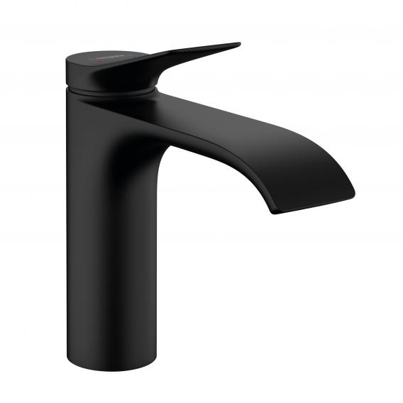 Mélangeur de lavabo VIVENIS 110, S 146 cm, goulot fixe avec vidage excentrique, Noir mat