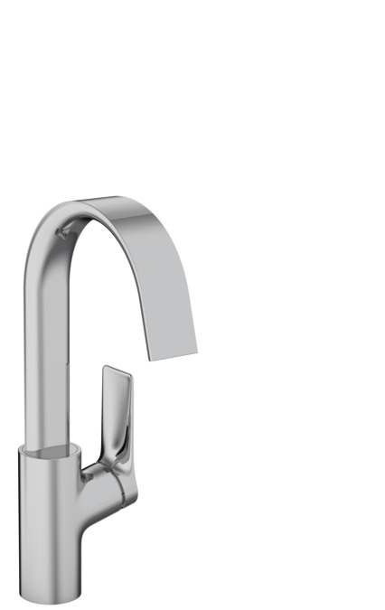 Mélangeur de lavabo VIVENIS 210, S 139 cm, goulot orientable, avec vidage excentrique, Chromé