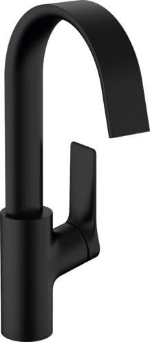 Mélangeur de lavabo VIVENIS 210, S 139 cm, goulot orientable, sans vidage, Noir mat