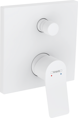 Mélangeur de bain VIVENIS UP set de montage final 15,6 x 15,6 cm, sans corps à encastrer 757 011, Blanc mat