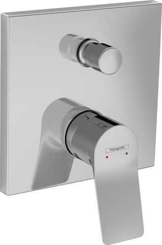 Mélangeur de bain VIVENIS UP set de montage final 15,6 x 15,6 cm, sans corps à encastrer 757 011, Chromé