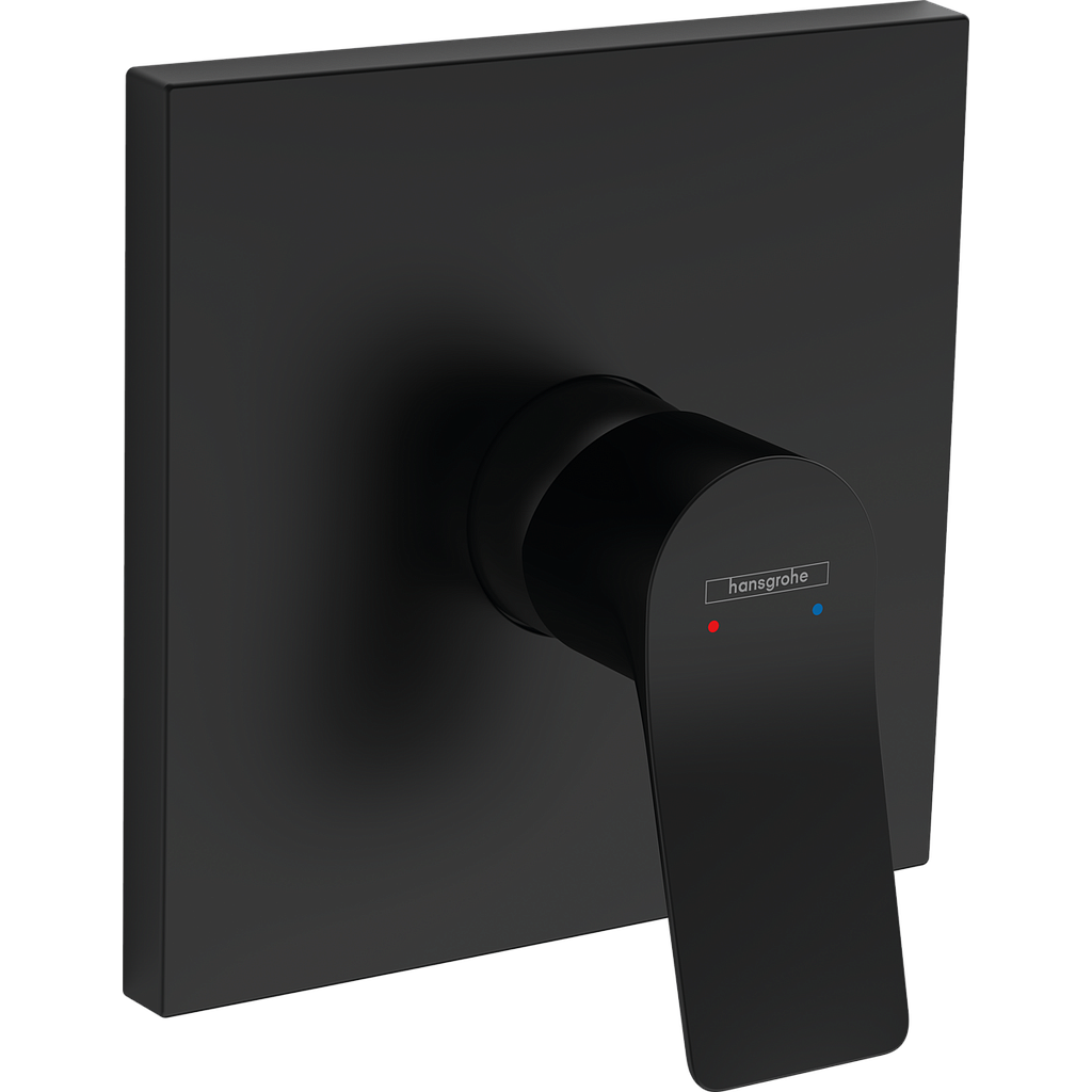 Mélangeur de douche VIVENIS UP set de montage final 15,6 x 15,6 cm, sans corps à encastrer 757 011, Noir mat