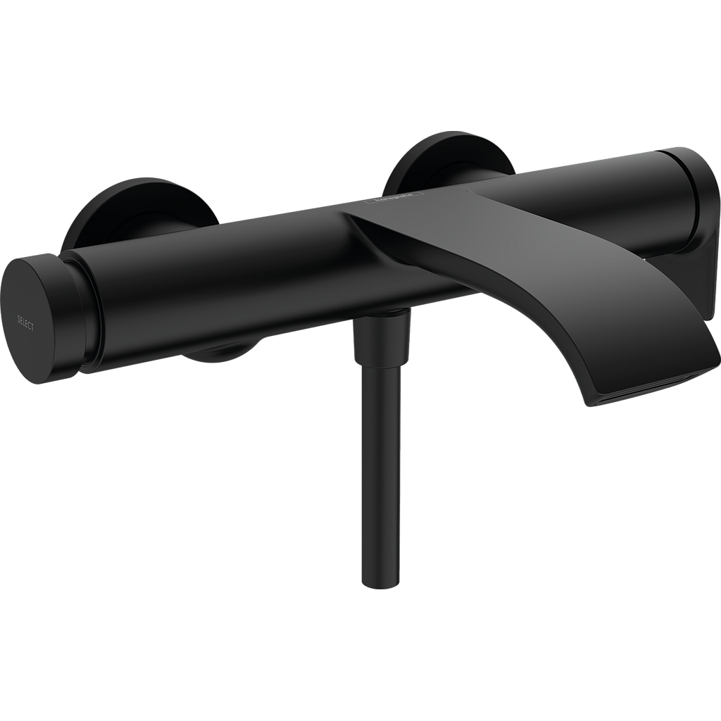 Mélangeur de bain VIVENIS E 138-162 mm, raccords, Noir mat