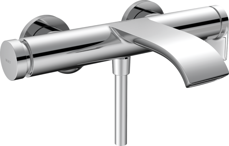 Mélangeur de bain VIVENIS E 138-162 mm, raccords, Chromé