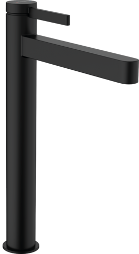 Mélangeur de lavabo FINORIS 260, S 208 cm, goulot fixe avec vidage Push-Open, Noir mat