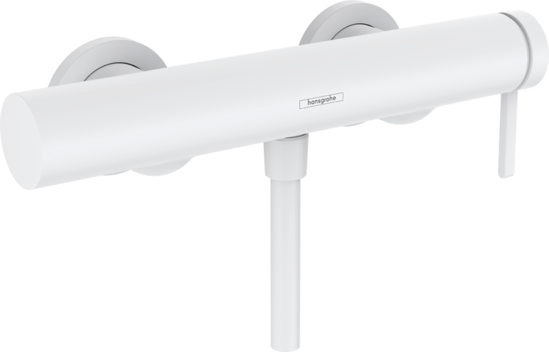 Mélangeur de douche FINORIS E 138-162 mm, raccords, Blanc mat