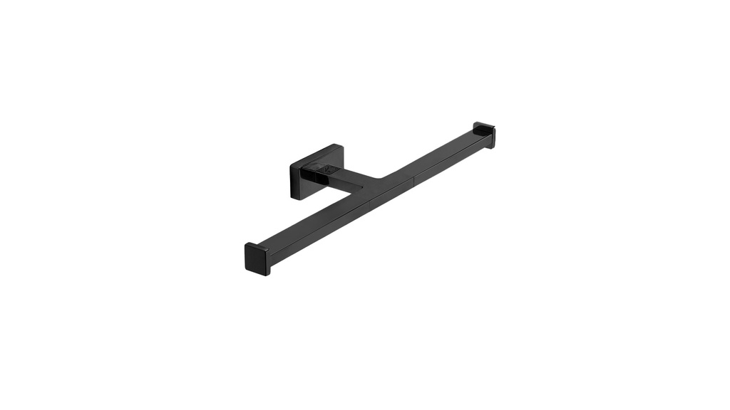 Porte-papier LEO sans couvercle, pour 2 rouleaux, noir mat