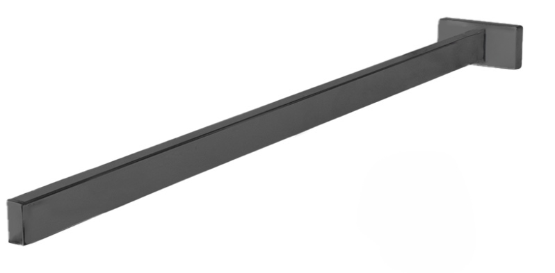 Porte-serviette LEO, 45 cm, 1 bras fixe, noir mat