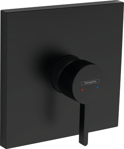 Mélangeur de douche FINORIS UP set de montage final 15,6 x 15,6 cm, sans corps à encastrer 757 011, Noir mat