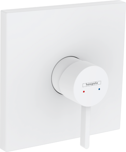 Mélangeur de douche FINORIS UP set de montage final 15,6 x 15,6 cm, sans corps à encastrer 757 011, Blanc mat