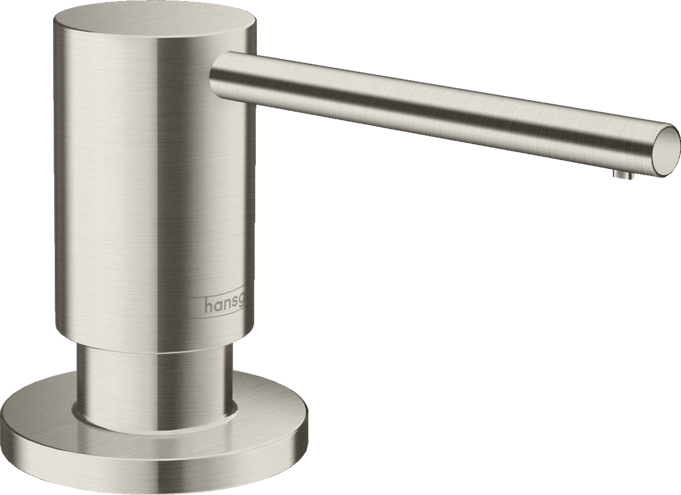 Distributeur de savon FOCUS contenance 500 ml, pour installation dans les comptoirs jusqu'à 55 mm , Steel