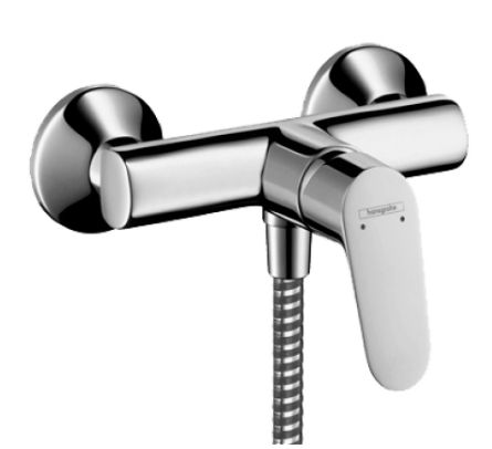 Mélangeur de douche FOCUS E 153 mm, sans raccords, 3/4" sans douche à main groupe acoustique I, chromé