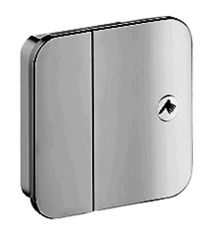 Set de montage final 12 x 12 cm, poussoirs sans corps à encastrer 757 037, Noir mat