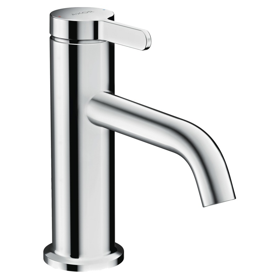Mélangeur de lavabo One 70 S 130 mm, goulot fixe avec poignée à levier vidage non verouillable débit 4,8 l/min groupe acoustique I , Chromé