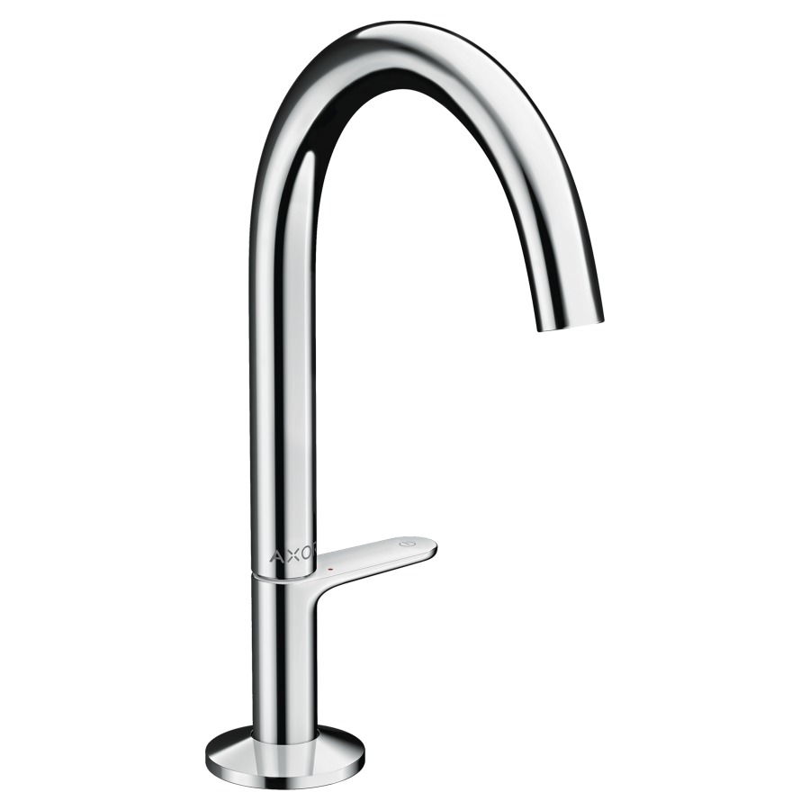 Mélangeur de lavabo One Select 170 Mélangeur de lavabo ONE SELECT 170, S 140 mm, goulot fixe CoolStart - eau froide par position de levier au milieu avec vidage Push-Open débit 5 l/min groupe acoustique I, Chromé