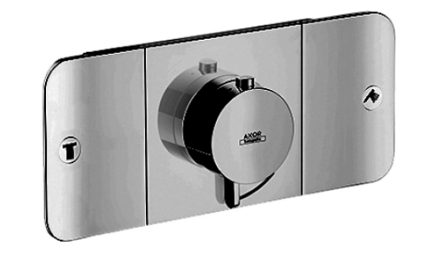 Set de montage final 27 x 12 cm, poussoirs pour commander 2 fonctions débit par utilisateur 24 l/min sans corps à encastrer 757 036, groupe acoustique I, noir mat