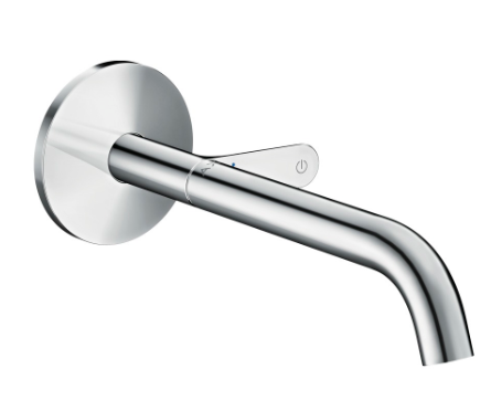 Set de montage final S 220 mm, goulot fixe vidage non verouillable débit 5 l/min, sans corps à encastrer 757 523 groupe acoustique I, Chromé