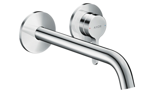 Set de montage final S 220 mm, goulot fixe, avec poignée à levier, rosaces vidage non verouillable, débit 4,6 l/min, sans corps à encastrer Nr. 13622180 groupe acoustique I, chromé