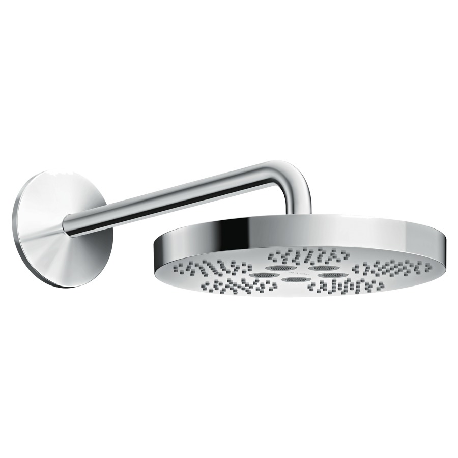 Douche murale One 280 D 28 cm, 2jet PowderRain/Rain débit 12 l/min, bras de douche 38,9 cm, groupe acoustique II sans corps à encastrer Nr. 35361180, chromé