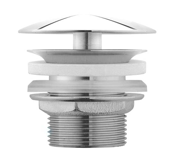 Bonde soupape d'écoulement libre (pas de fermeture) 1 1/4" , ø 72 mm, pour lavabo CAPE COD, sans trop-plein, chromé