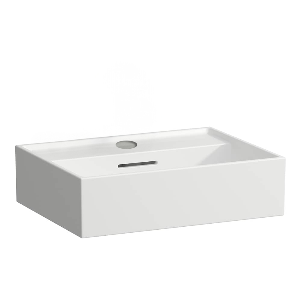 Lavabo Kartell by Laufen 1 trou robin 45 x 34 cm, SaphirCéramique pour meuble suspendu avec trop-plein, standard blanc