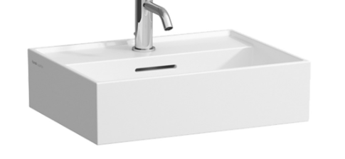 Lavabo à poser Kartell by Laufen 45 x 34 cm, SaphirCéramique avec trop-plein, 1 trou robin., standard, blanc