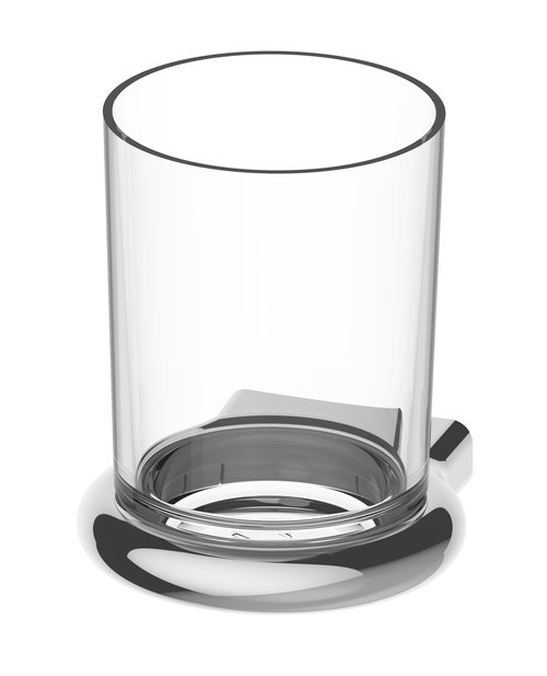 Porte-verre Nia verre clair, Chromé
