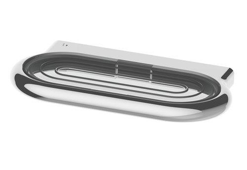 Tablette savon Nia plateau de stockage en verre Tritan incassable sans BPA , Chromé