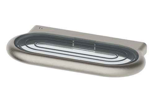 Tablette savon Nia plateau de stockage en verre Tritan incassable sans BPA, Nickel brushed