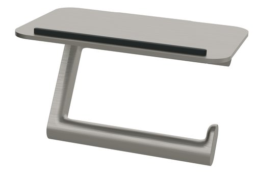 Porte-papier Nia avec tablette, montable à gauche et à droite, Nickel brushed
