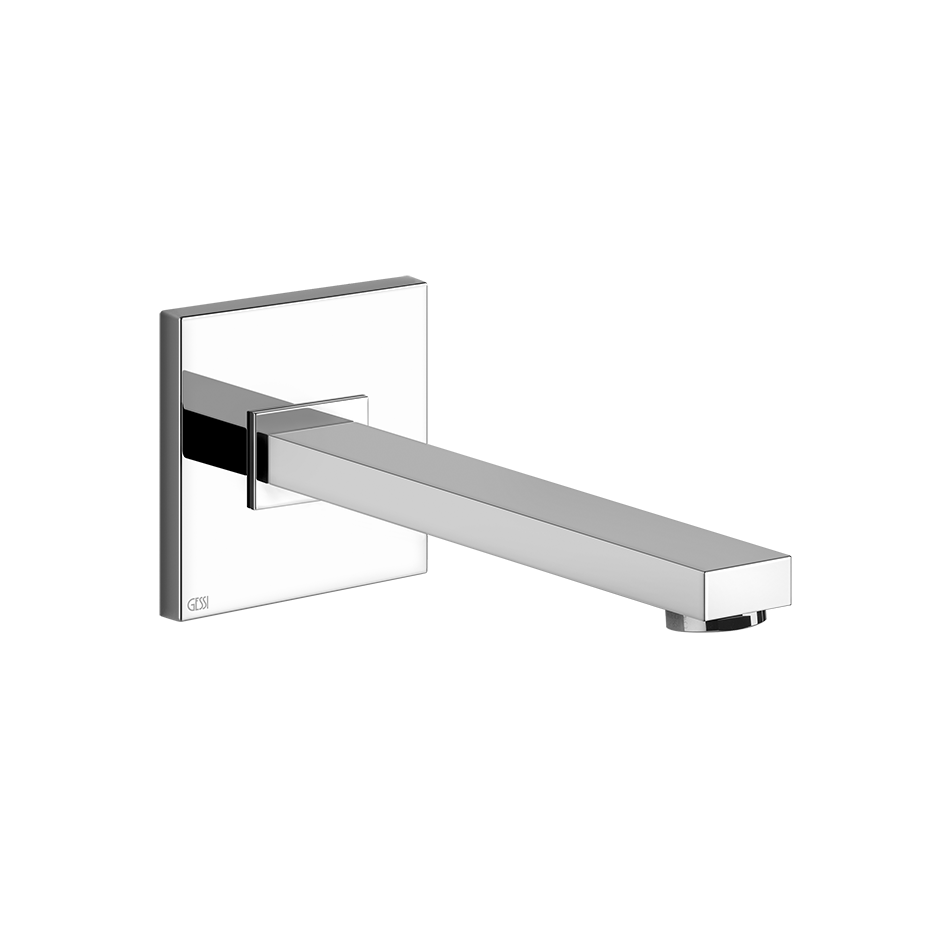 Bec de lavabo RETTANGOLO K seul mural avec raccordement 1/2" à compléter d'un mitigeur à commander séparément, 5.6 l/min, 726 Warm Bronze Brushed PVD