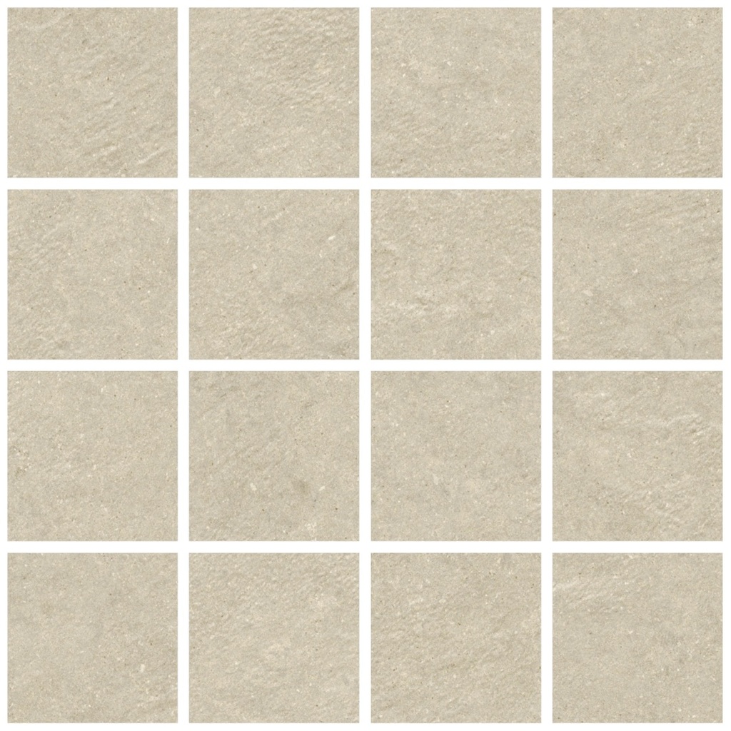 Grès cérame Calgary Ivoire Mosaic 300x300x10mm (7x7) rectifié mat - R10 B - V2 - 1.00 m2 - 23.10 kg/m2 - 42.00 m2/palette