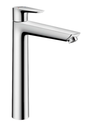 Mélangeur de lavabo TALIS E 240, S 183 mm, H 292 mm goulot fixe, débit 5 l/min sans vidage, groupe acoustique I, classe énergétique A, chromé