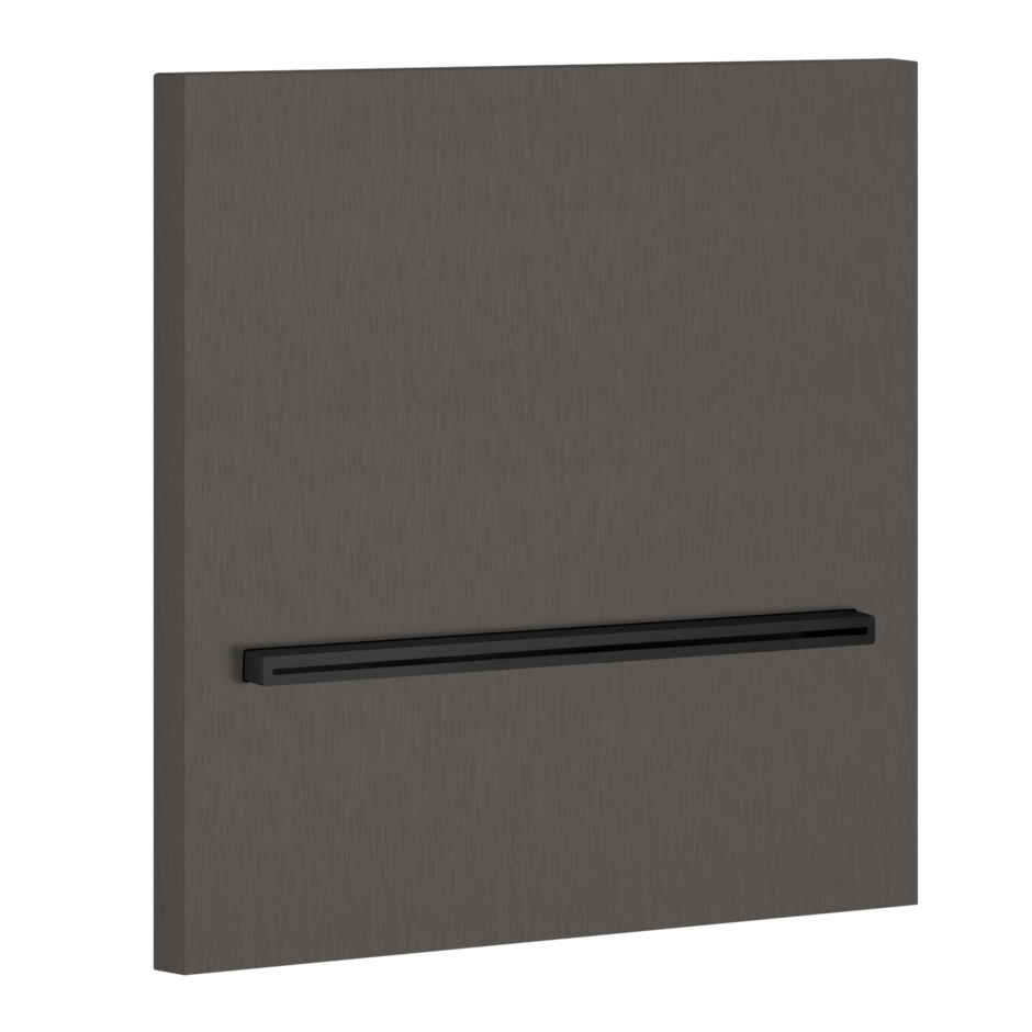 Goulot de baignoire cascade GESSI, 1/2", modèle mural Rosace 200 x 200 mm, 19 l/min., Black Metal Brossé PVD