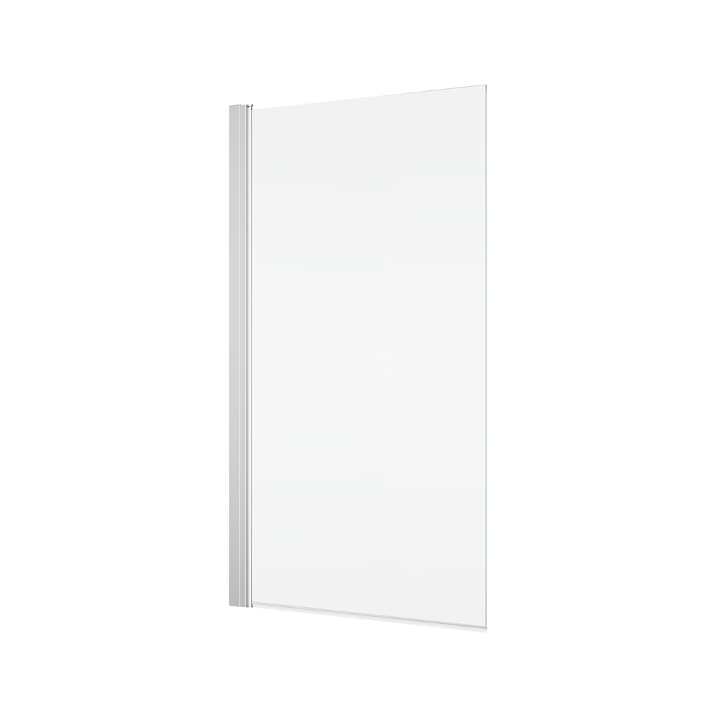 [1613M0493] Pare-baignoire pivotant SOLINO 73-75 cm, H 150 cm, 1 panneau ouverture intérieure et extérieure, protection Aquaperle, verre vérit. clair cleaneffect, réversible, argent extra brillant