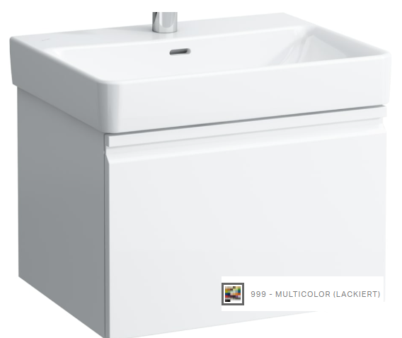 [1616H3727] Élément inférieur LAUFEN PRO S 57,0 x 39,0 x 45,0 cm élément à 1 tiroir 1 tiroir intérieur pour lavabo 60 cm H8109630001041 - BLANC GRIS 63