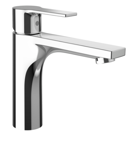 [1621S0929] Mélangeur de lavabo Swisstap S 140 mm, goulot fixe Eco+, eau froide par position du levier au milieu sans vidage excentrique, groupe acoustique I, classe énergétique A, chromé