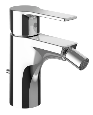[1621S0931] Mélangeur de bidet Swisstap S 107 mm, buse orientable vidage excentrique, groupe acoustique I, classe énergétique A, chromé