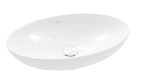 [1624S0247] Lavabo à poser Loop & Friends 56 x 38 cm, céramique, ovale sans trop-plein, standard, blanc