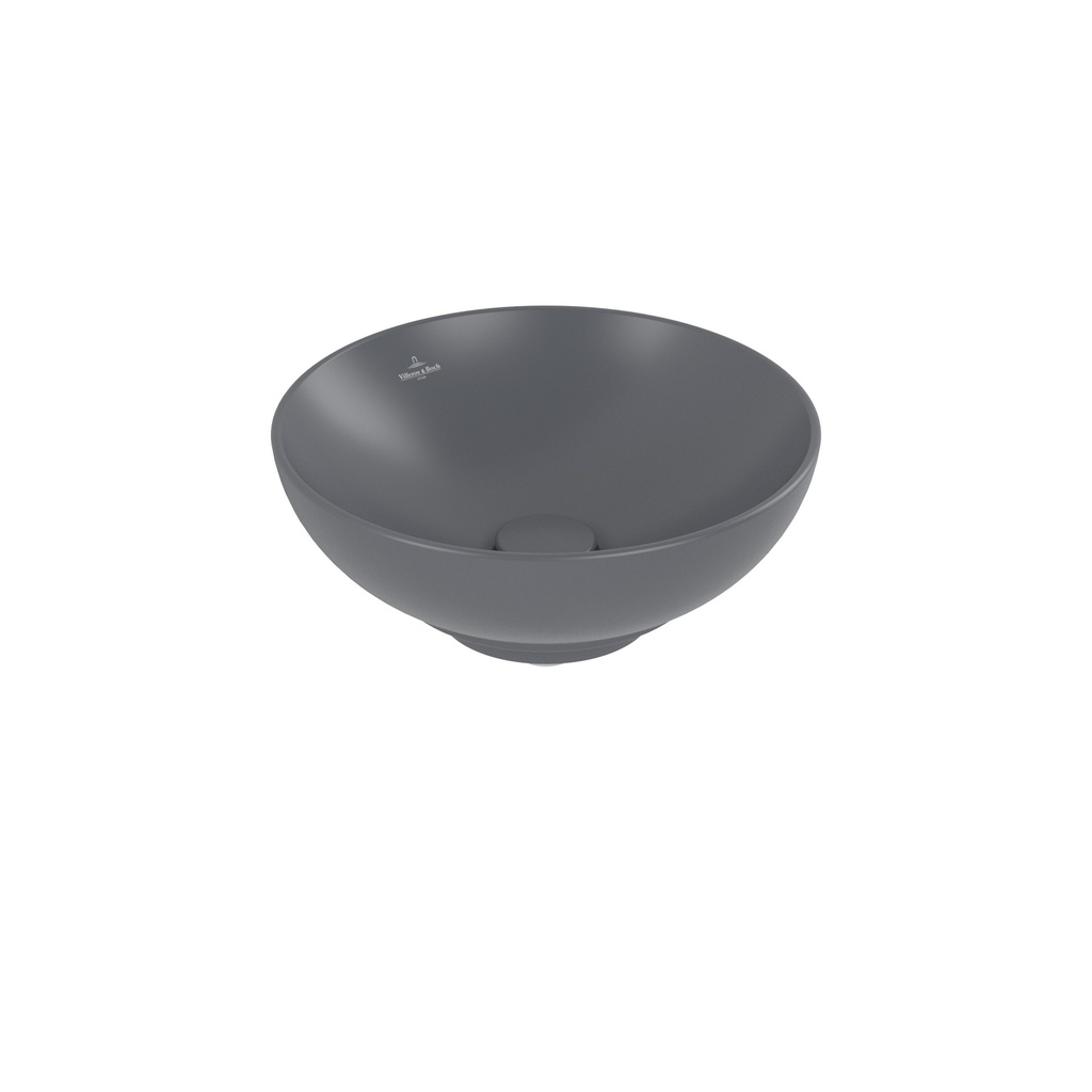 [1624S0256] Lavabo à poser Loop & Friends D 38 cm, céramique sans trop-plein, cleaneffect, Graphite