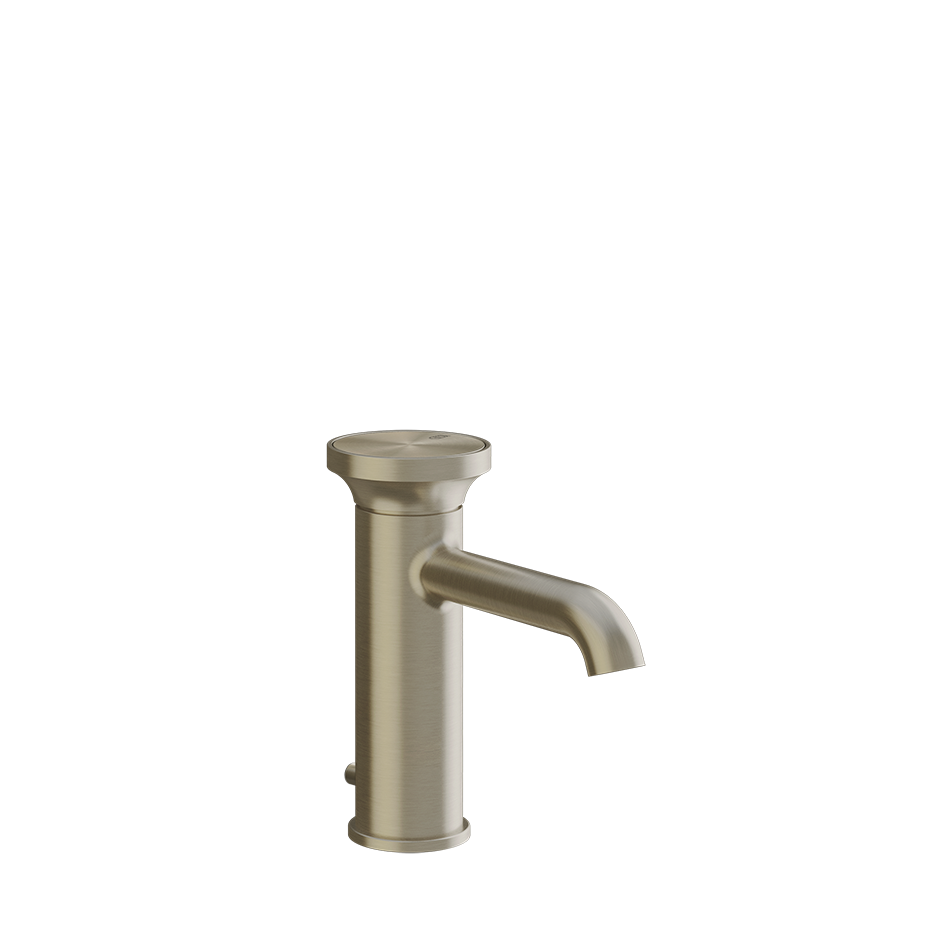 [1621C1791] Mitigeur lavabo ORIGINI S 131 mm H goulot 100 mm avec vidage et flexibles de raccordement. Insert en finition inclus. Combiner avec finitions différentes avec insert 66600 ou insert ART 66602, 276 Matte Agave