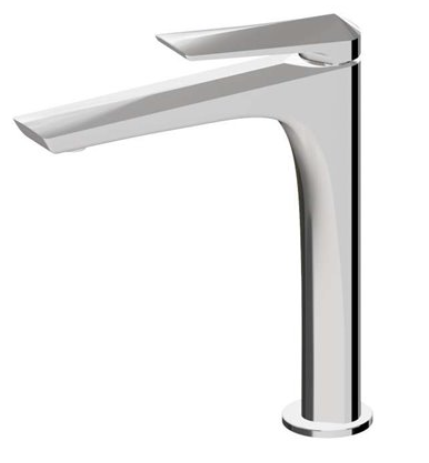[1621C1798] Mélangeur de lavabo DELTA ZERO, Eco+, S 165 mm, H 200 jusqu'à l'aérateur, goulot fixe sans vidage, groupe acoustique NT, chromé