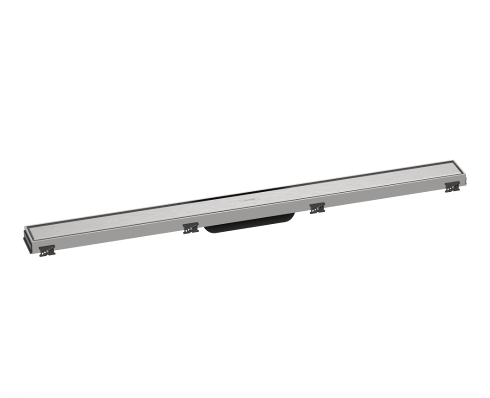 [1620C1741] Rigole de douche RAINDRAIN MATCH 70 cm, recouvrement design cadre réglable en hauteur bride de montage mural sans set d'installation 56011180, Acier inoxydable brossé