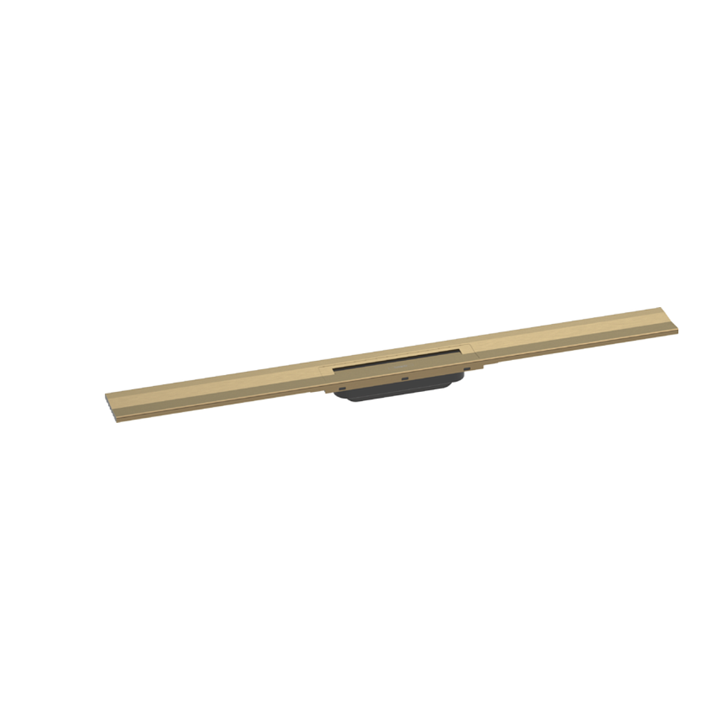 [1620C1749] Rigole de douche RAINDRAIN FLEX 90 cm, recouvrement design insert amovible raccourcissable pour montage mural, sans corps à encastrer 01000180/01001180/01002180, Bronze brossé
