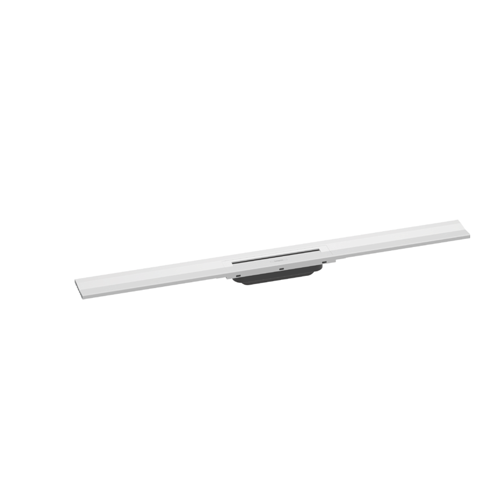 [1620C1786] Rigole de douche RAINDRAIN FLEX 70 cm, recouvrement design insert amovible raccourcissable pour montage mural, sans corps à encastrer 01000180/01001180/01002180, blanc mat