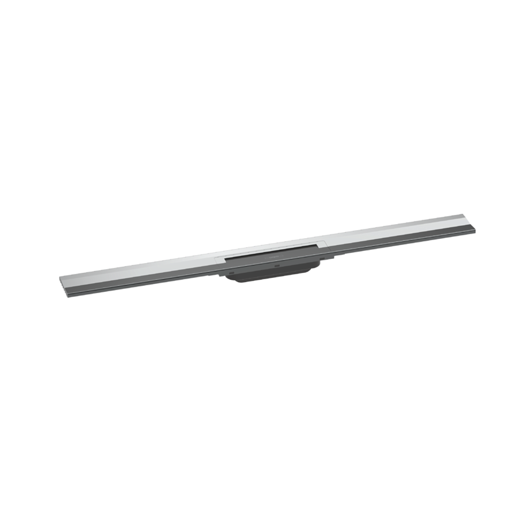 [1620C1789] Rigole de douche RAINDRAIN FLEX 70 cm, recouvrement design insert amovible raccourcissable pour montage mural, sans corps à encastrer 01000180/01001180/01002180, chromé
