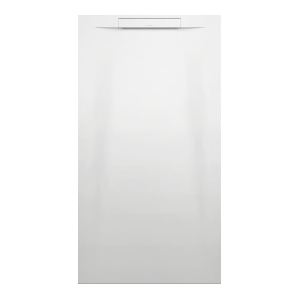 [1620C1829] Receveur de douche Pro S 150 x 80 x 3,4 cm Marbond, extra-plat écoulement linéaire antidérapant, également adapté pour montage à fleur, standard, Blanc mat